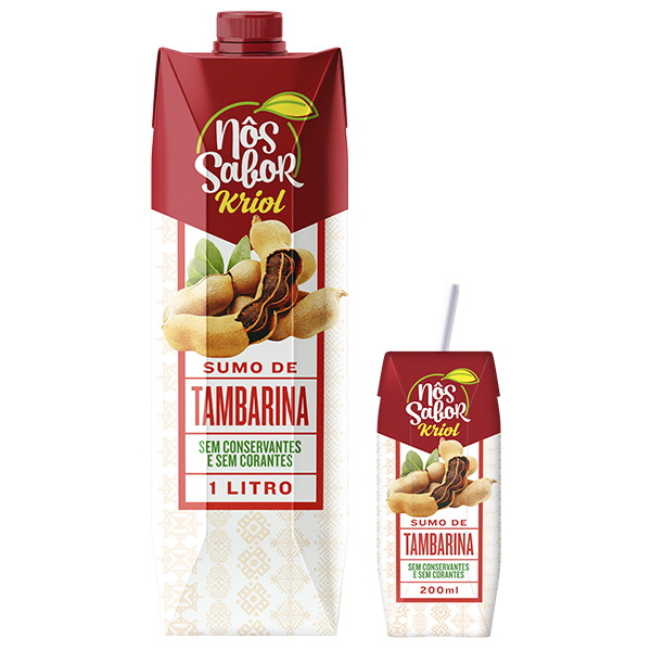 NOS SABOR Kriol Tamarind (Tambarina) Juice — 1L and 200ml cartons